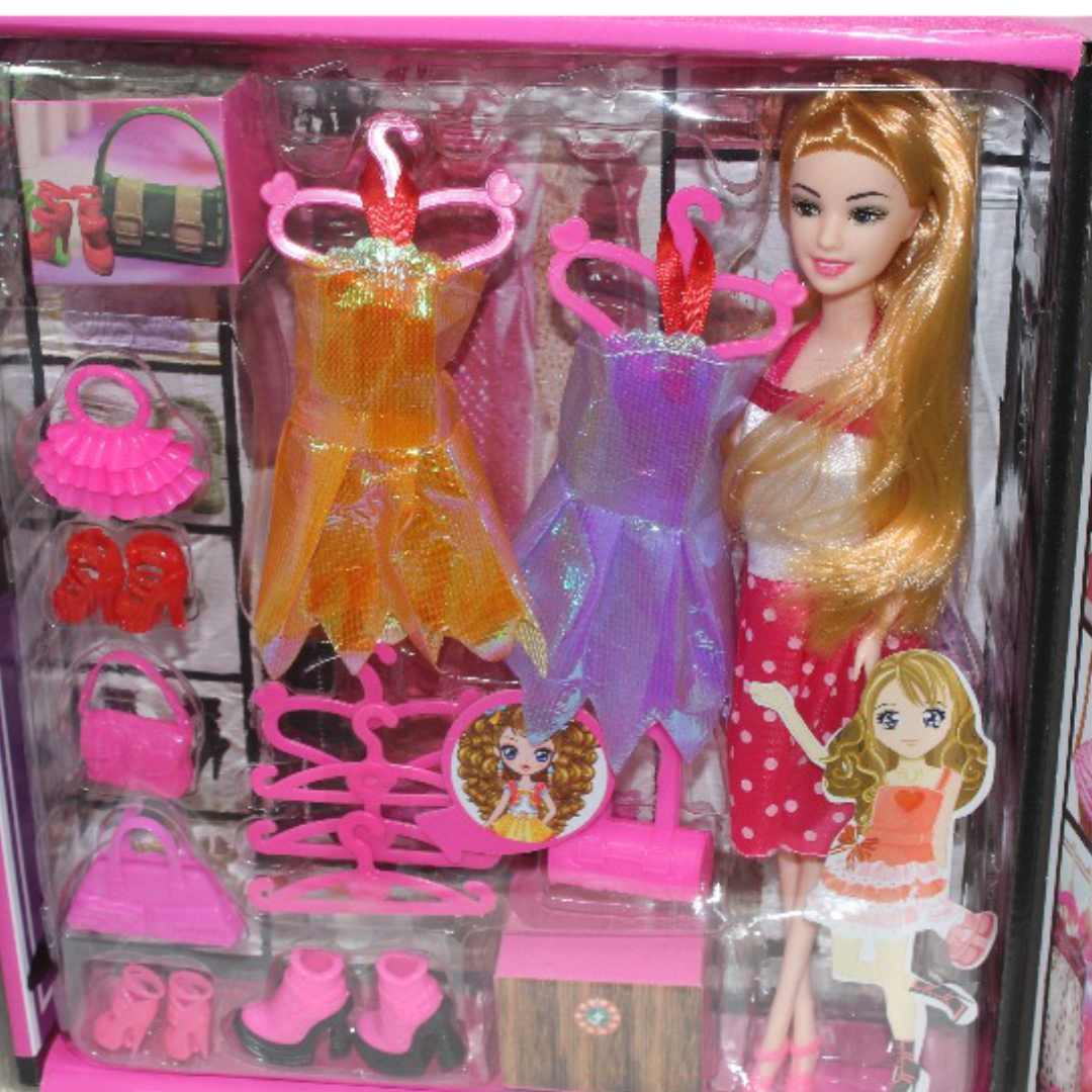 Fashion Doll Wardrobe Playset – 20Pcs