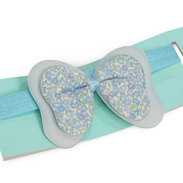 Baby Headband – Baby Blue with Bow Design