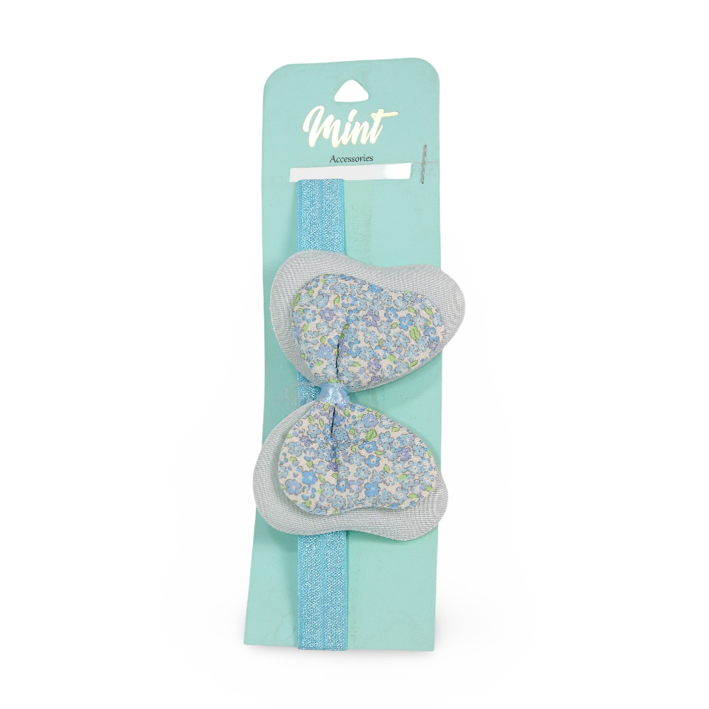Baby Headband – Baby Blue with Bow Design
