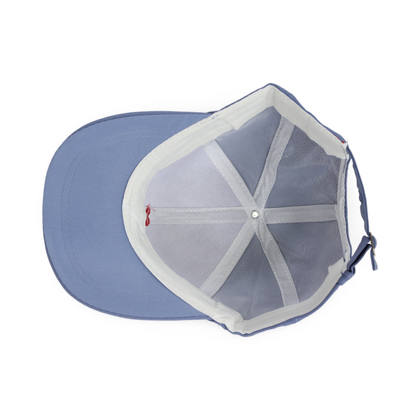 Girls Cotton Cap – Baby Blue with Heart Embroidery