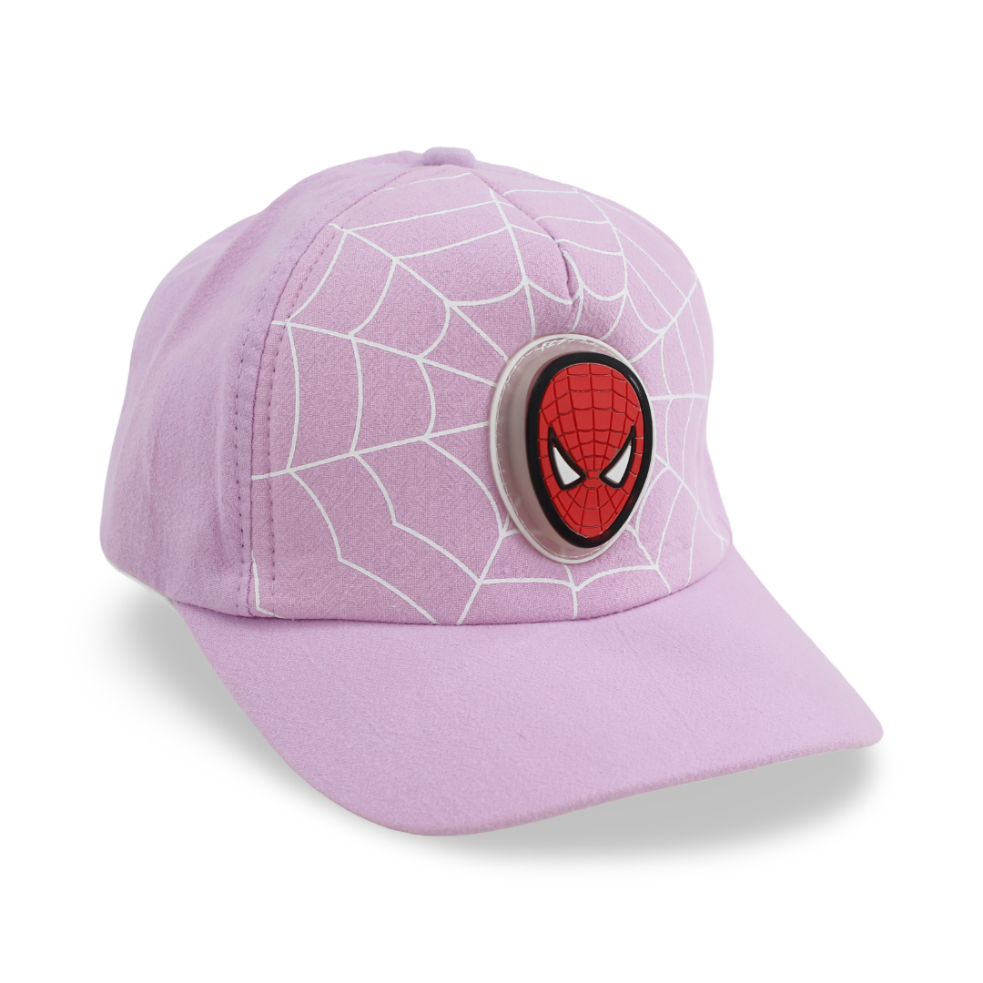 Girls Cotton Cap – Pink with Spider Design - Clothing - Fancy