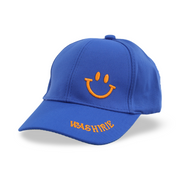 Unisex Cotton Cap – Blue with Smile Embroidery