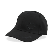 Unisex Cotton Cap – Black with Smile Embroidery