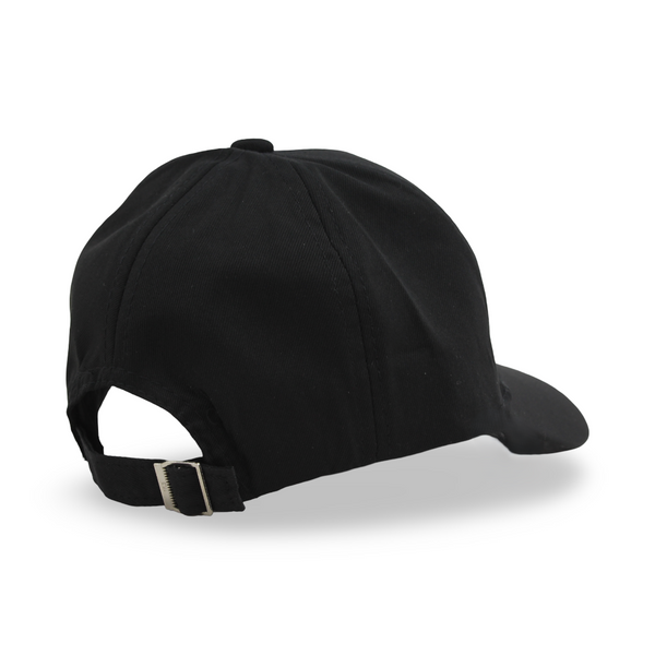 Unisex Cotton Cap – Black with Smile Embroidery