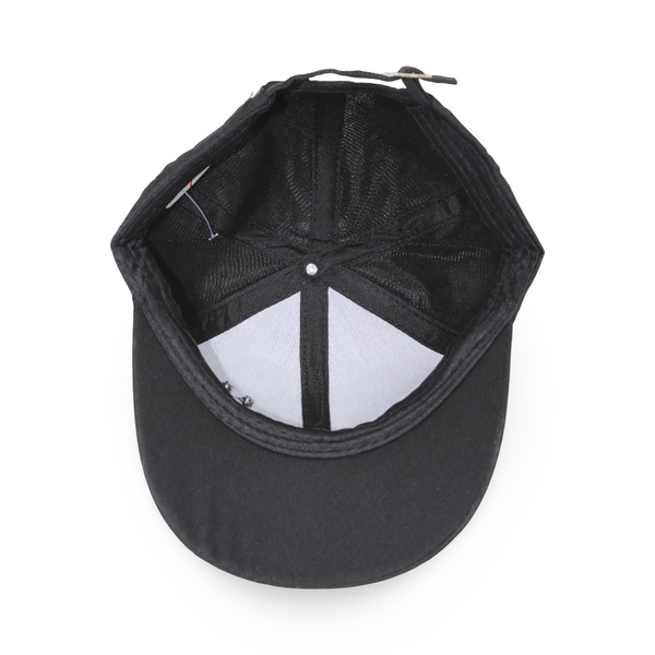 Unisex Cotton Cap – Black with Smile Embroidery