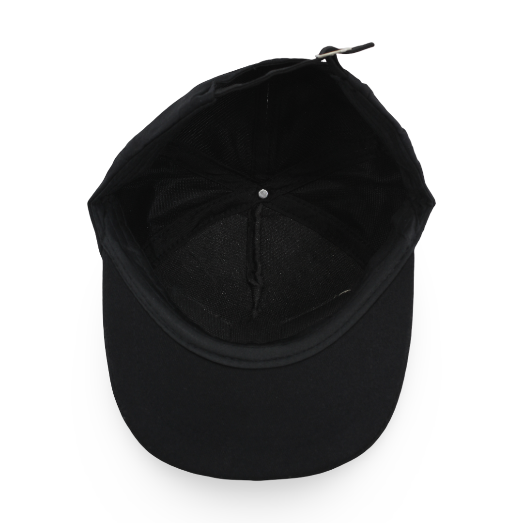 Unisex Cotton Cap –  Black with "Happy With Cute" Design