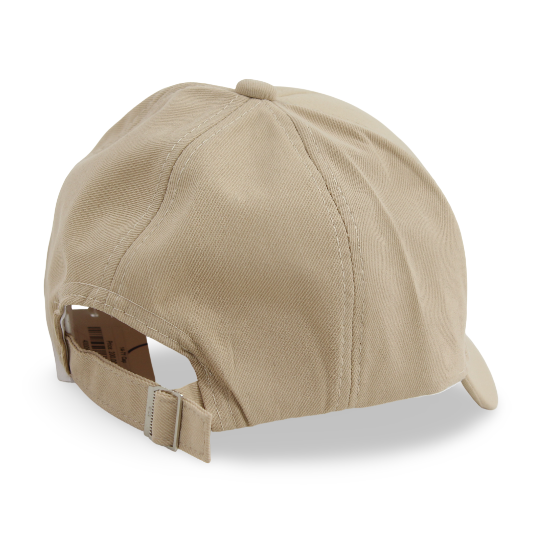 Unisex Cotton Cap –  Beige with Smile Design