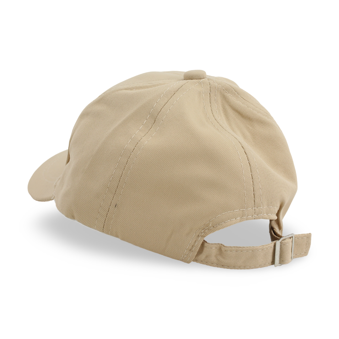 Unisex Cotton Cap –  Beige with "Good Time" Design