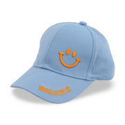 Boys Cotton Cap – Baby Blue with Smile Embroidery