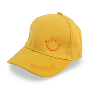 Unisex Cotton Cap – Yellow with Smile Embroidery