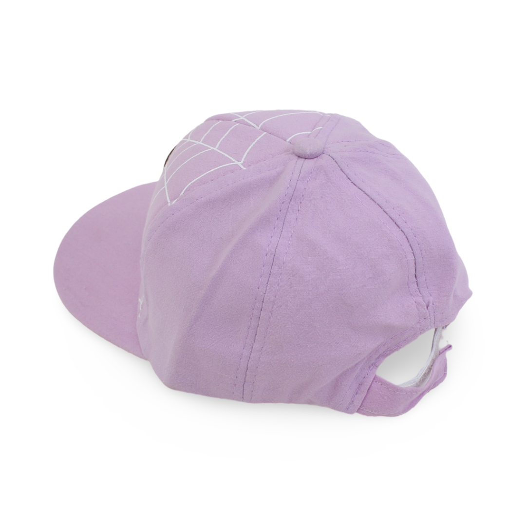 Girls Cotton Cap – Lilac with Spider-Man Design