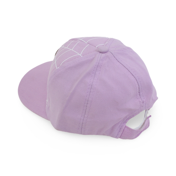 Girls Cotton Cap – Lilac with Spider-Man Design