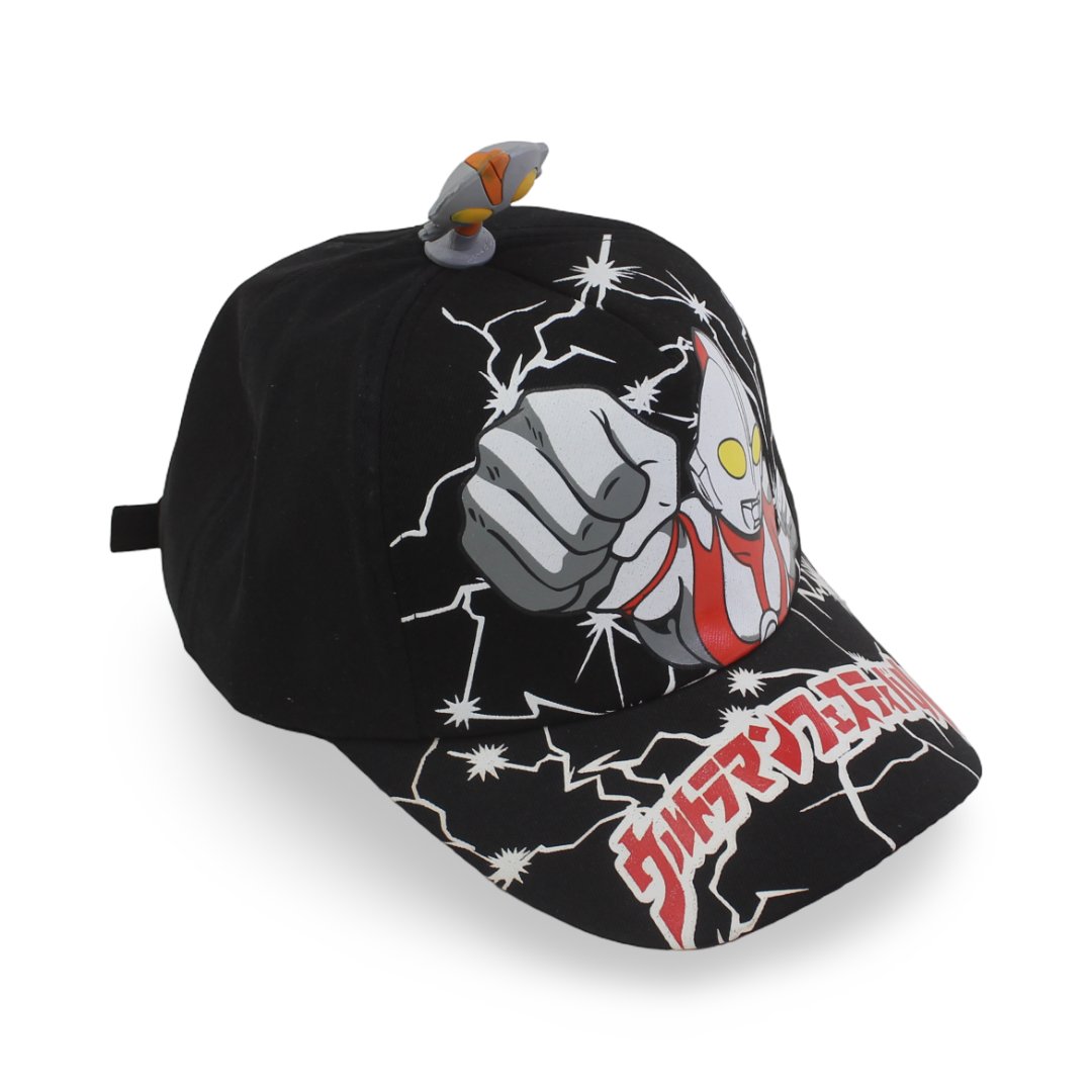 Unisex Cotton Cap – Black with Ultraman Print - Clothing - Fancy