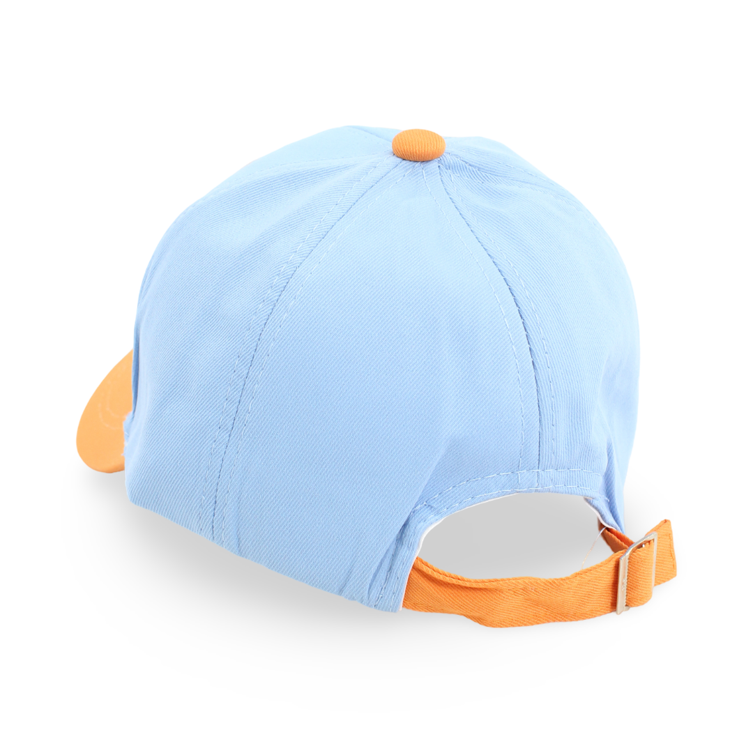 Boys Cotton Cap – Baby Blue with Rabbit Embroidery
