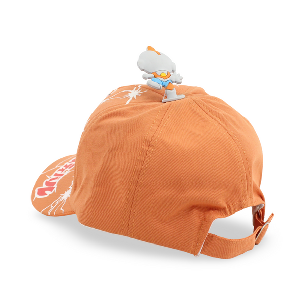 Boys Cotton Cap – Orange with Ultraman Design