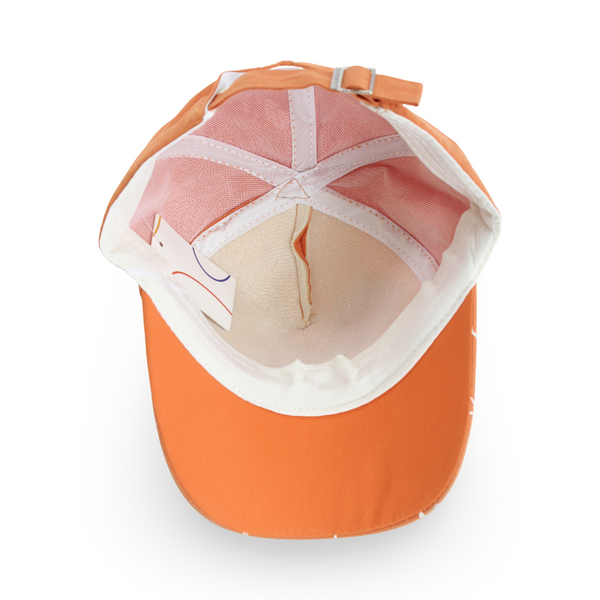 Boys Cotton Cap – Orange with Ultraman Design