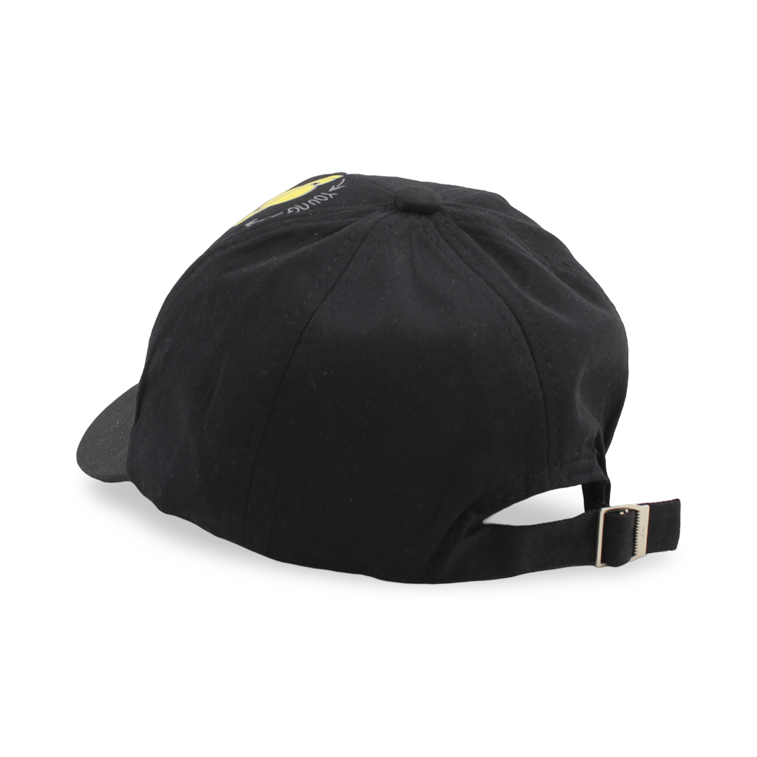 Unisex Cotton Cap – Black with "Happy with Cute" Design