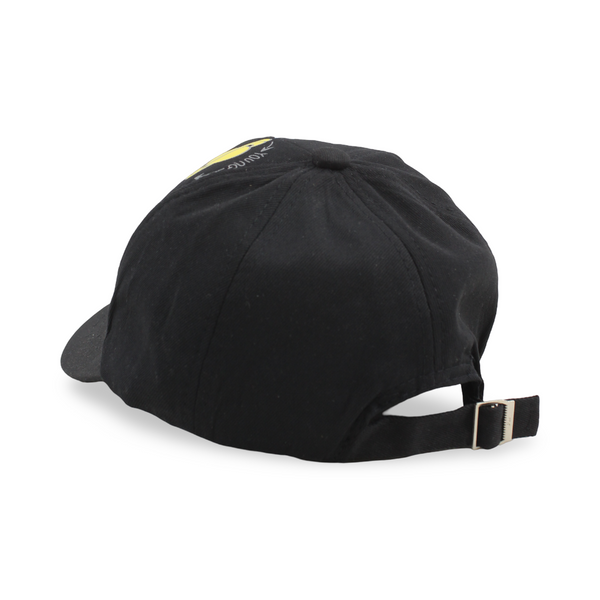 Unisex Cotton Cap – Black with "Happy with Cute" Design