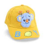 Boys Cotton Cap – Yellow with "Boy" Design