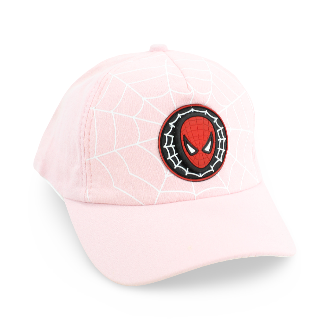 Girls Cotton Cap – Pink with Spider-Man Design - Clothing - Fancy