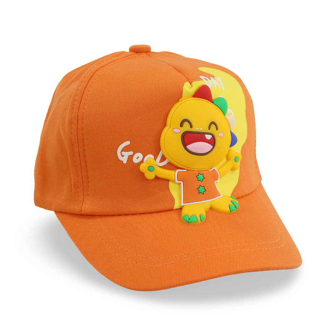 Unisex Cotton Cap – Orange with "Good Day" Design