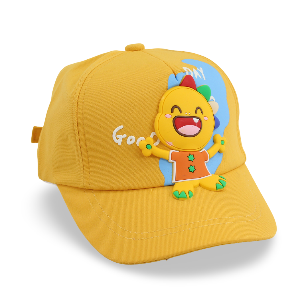 Unisex Cotton Cap – Yellow with "Good Day" Design - Clothing - Fancy