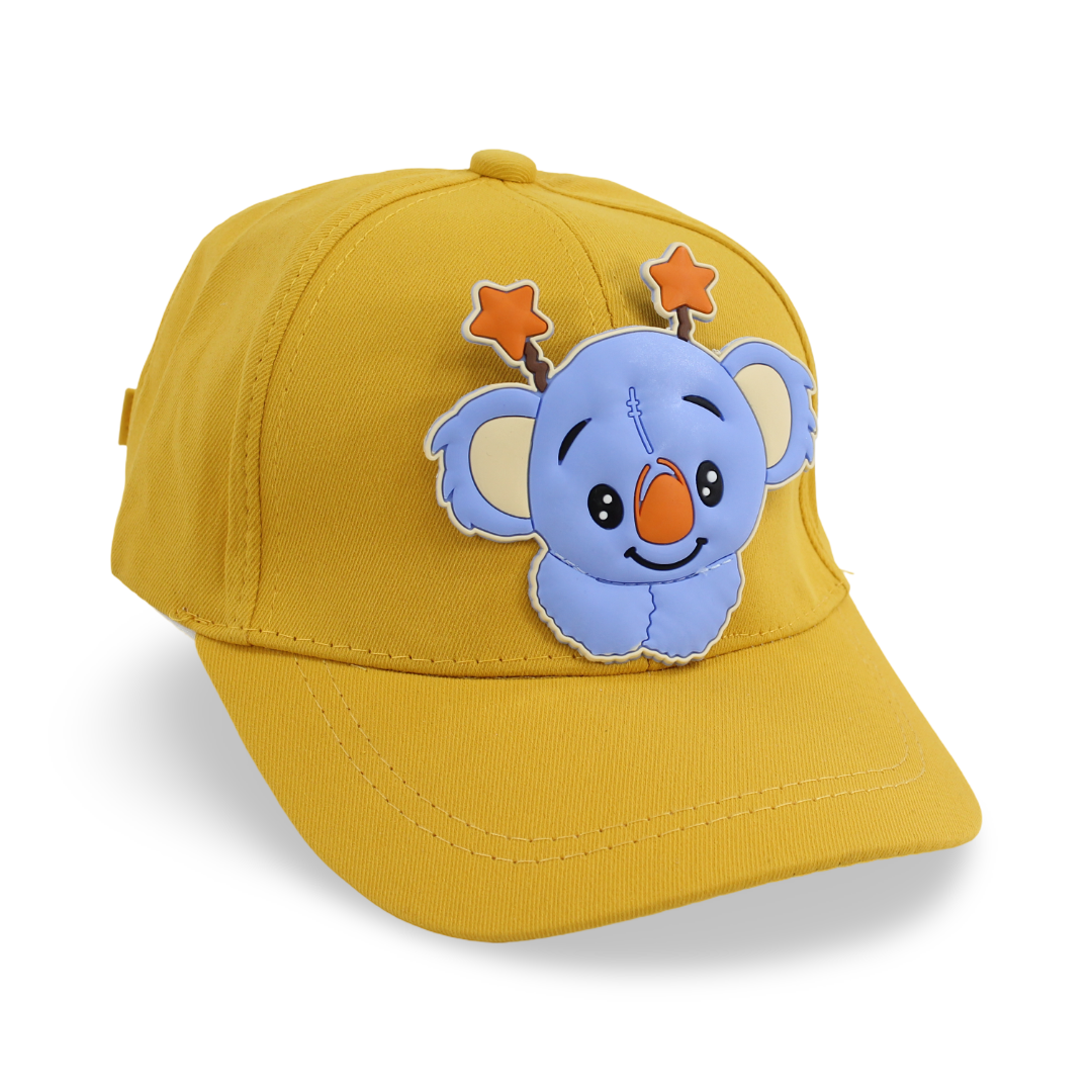 Unisex Cotton Cap – Yellow with Elephant Design - Clothing - Fancy