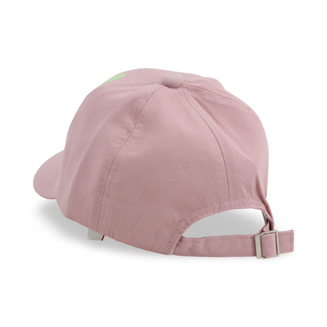 Girls Cotton Cap – Dusty Pink with "Good Day" Design