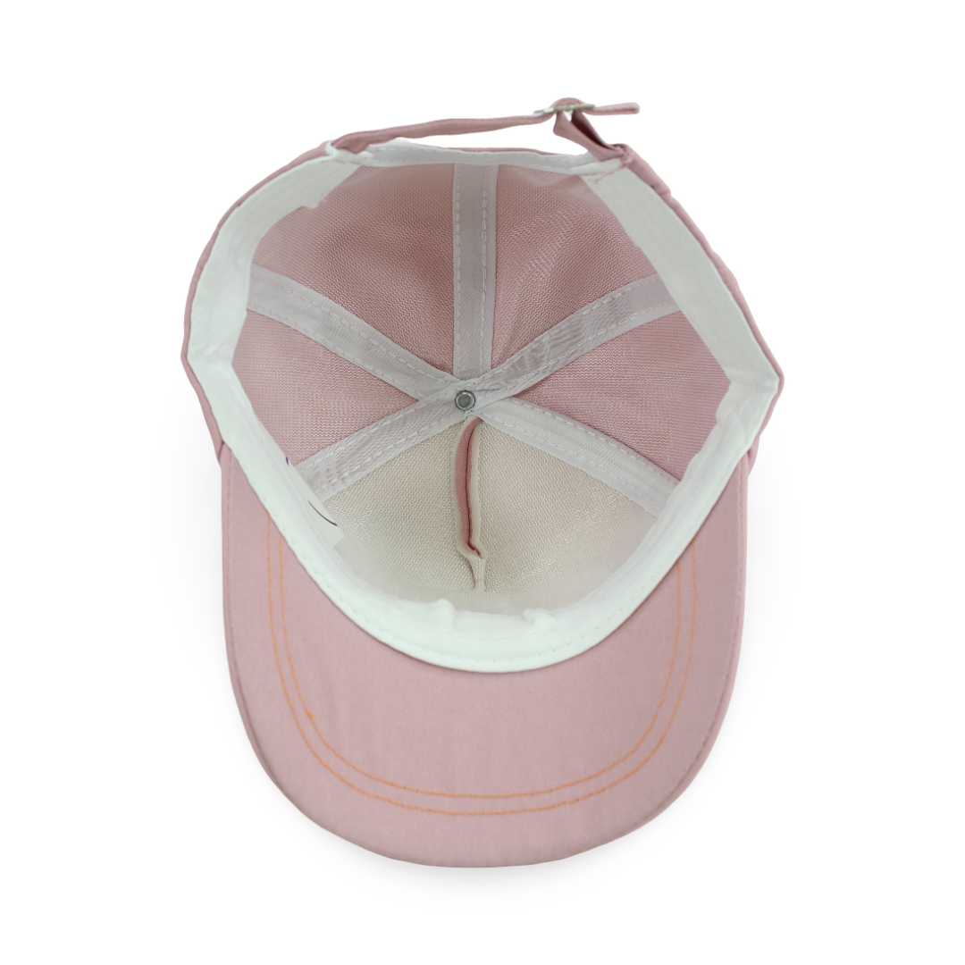 Girls Cotton Cap – Dusty Pink with "Good Day" Design