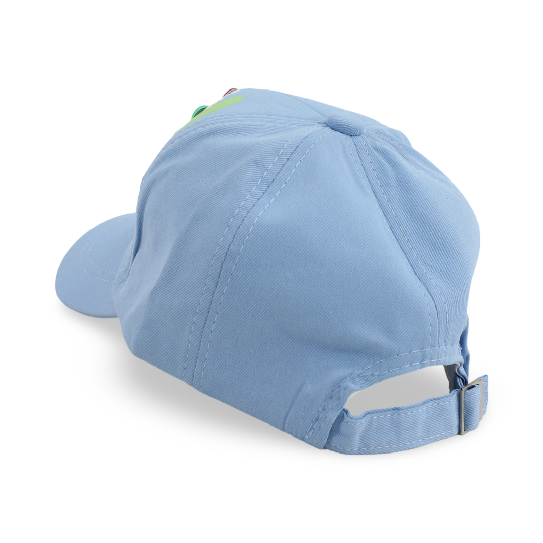Boys Cotton Cap – Baby Blue with "Good Day" Design