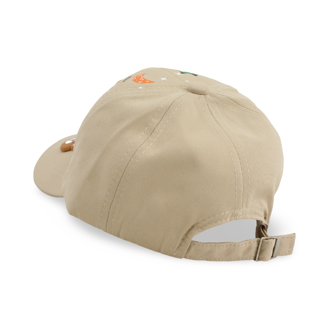 Boys Cotton Cap – Beige with "B" Design