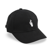 Boys Cotton Cap – Black with Finger Heart Design
