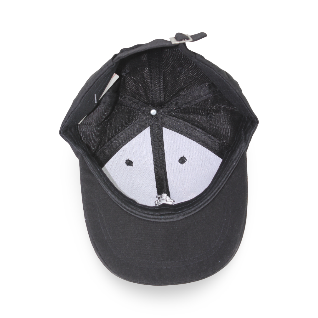 Boys Cotton Cap – Black with Finger Heart Design