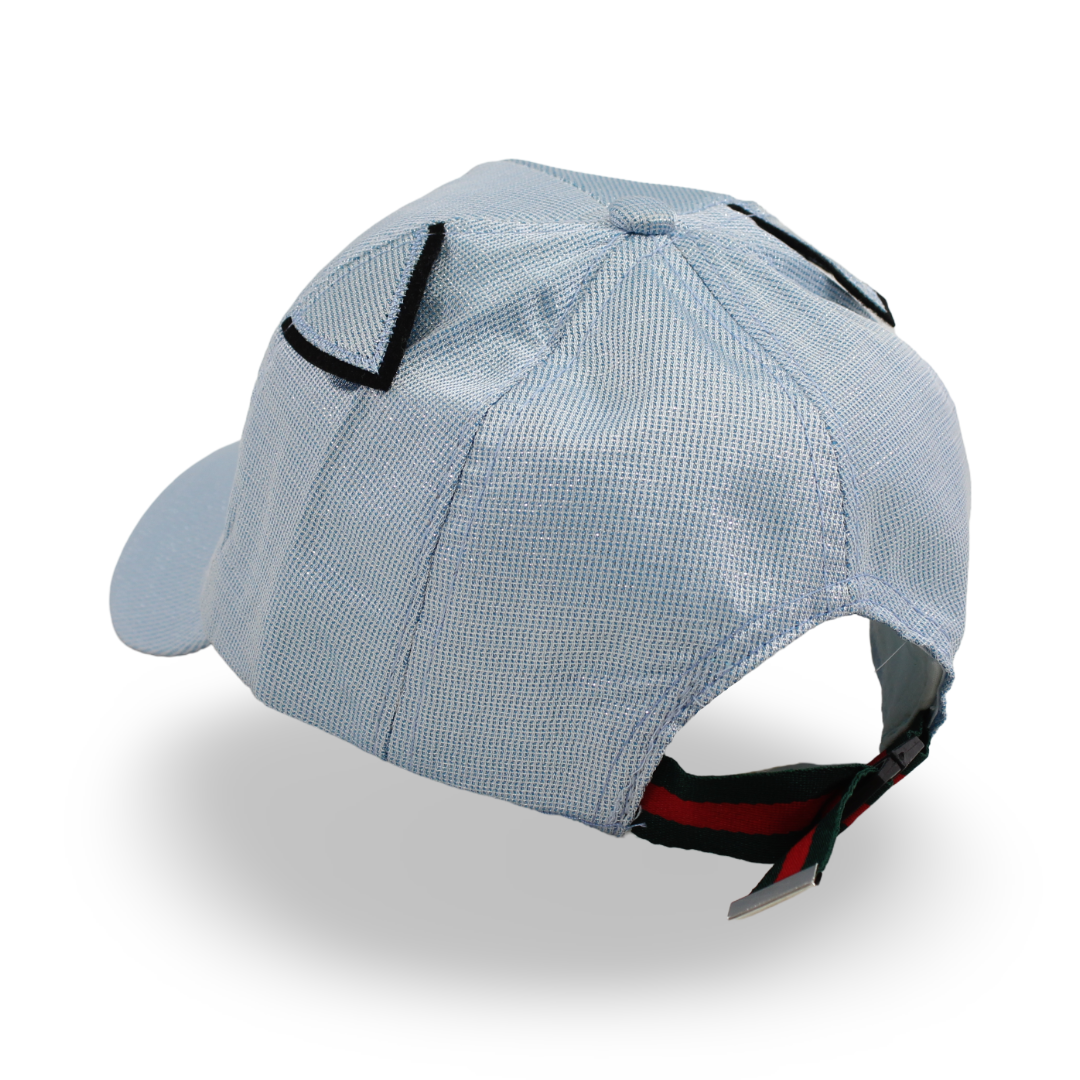 Girls Cotton Cap – "Meow" Embroidery