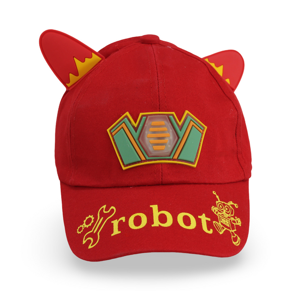 Boys Cotton Cap – "Robot" Print