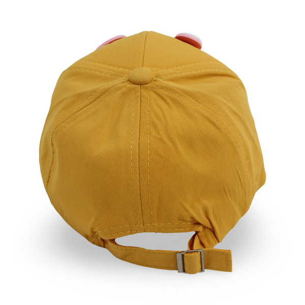 Boys Cotton Cap – Yellow with "Rabbit Study" Design