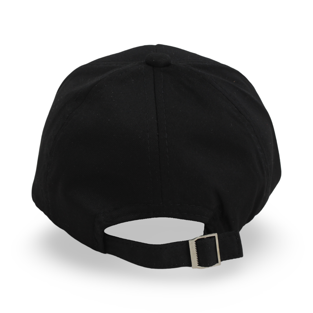 Boys Cotton Cap – Black with "OMG" Design