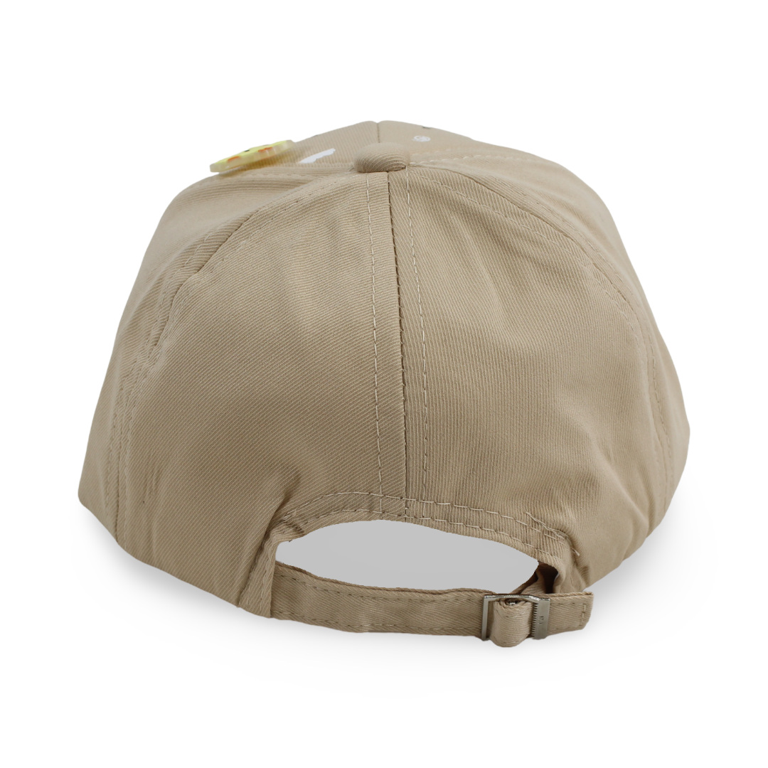 Boys Cotton Cap – Beige with "Dream Big" Design