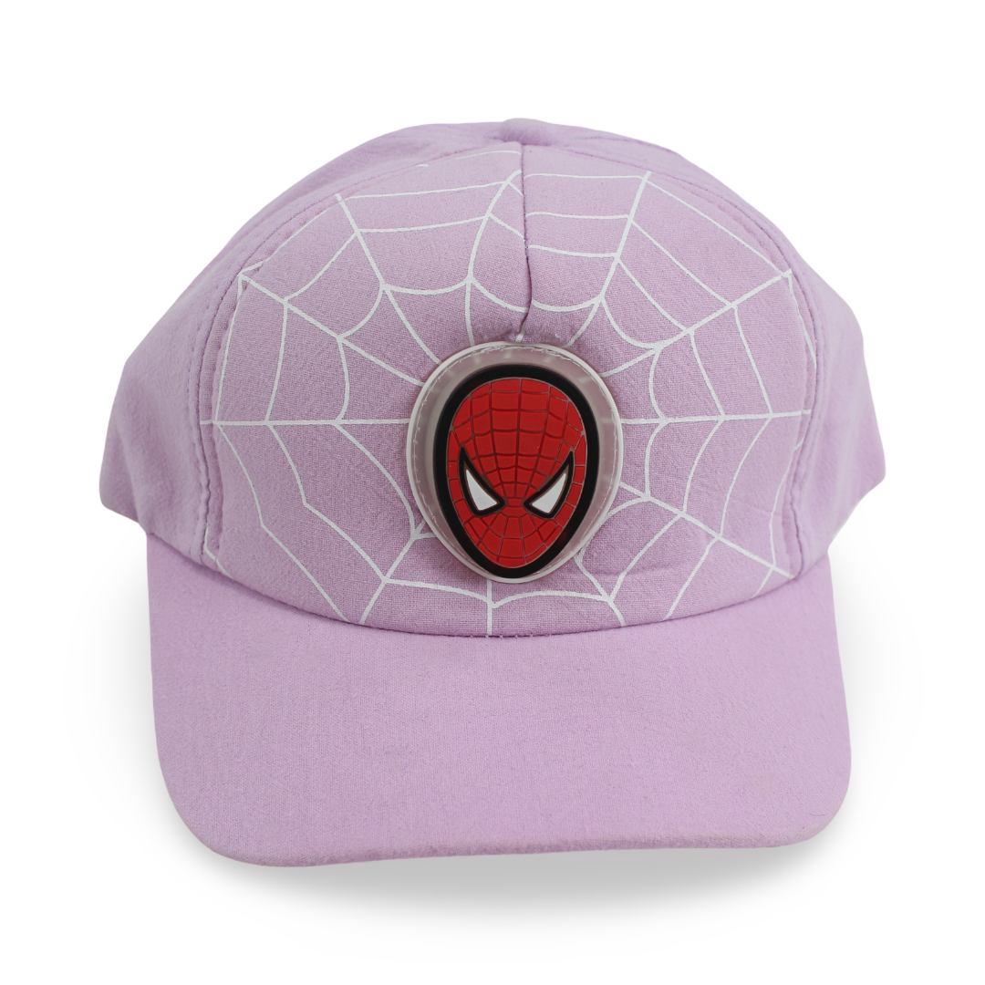 Girls Cotton Cap – Lilac with Spider-Man Design - Clothing - Fancy