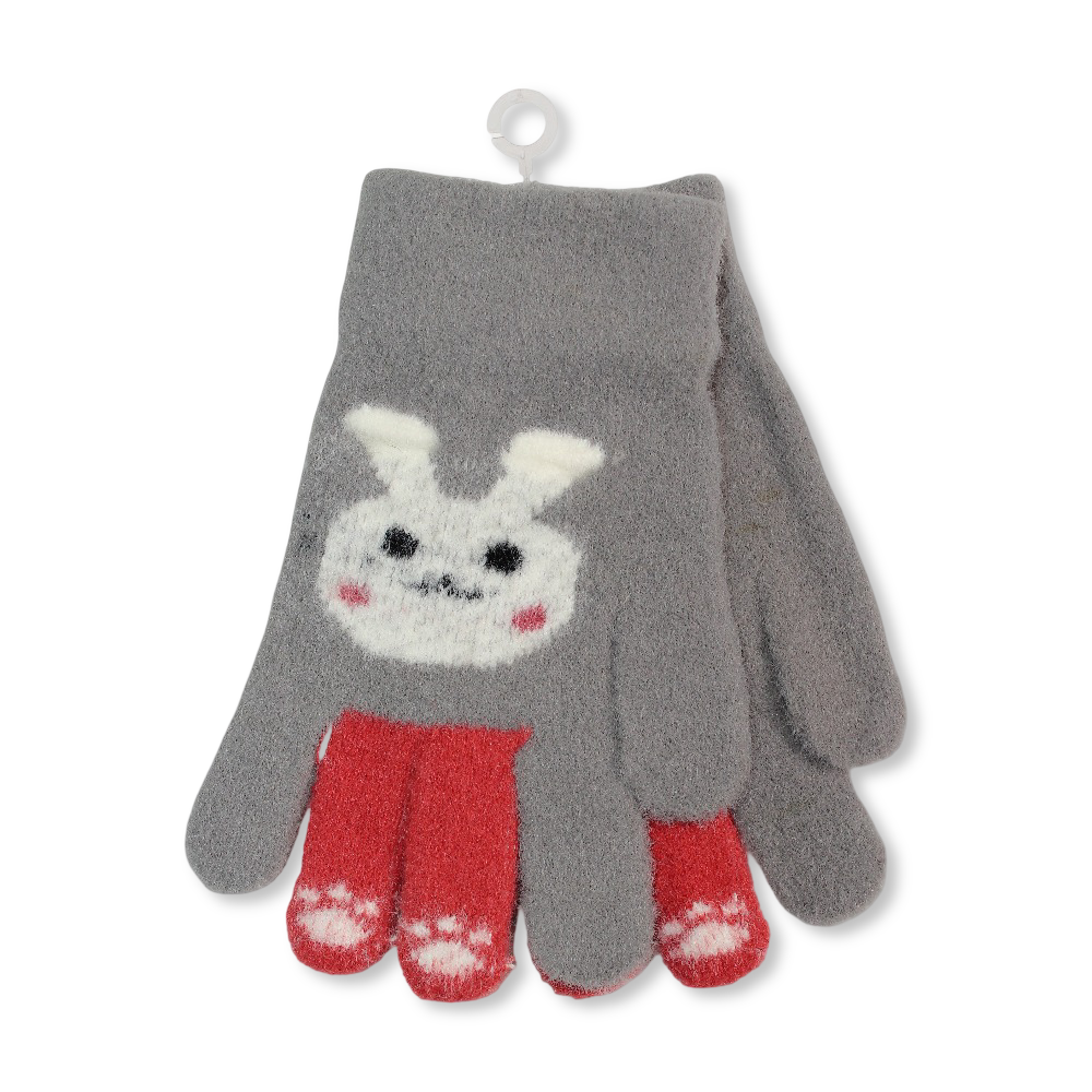 Rabbit Children Gloves – Grey - Clothing - Fancy