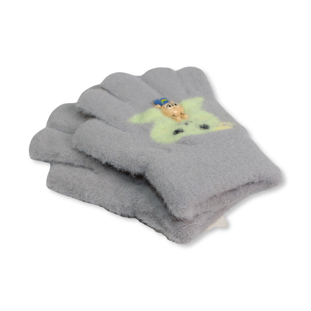 Labubu Children Gloves – Grey
