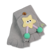 Star Half Finger Gloves – Grey