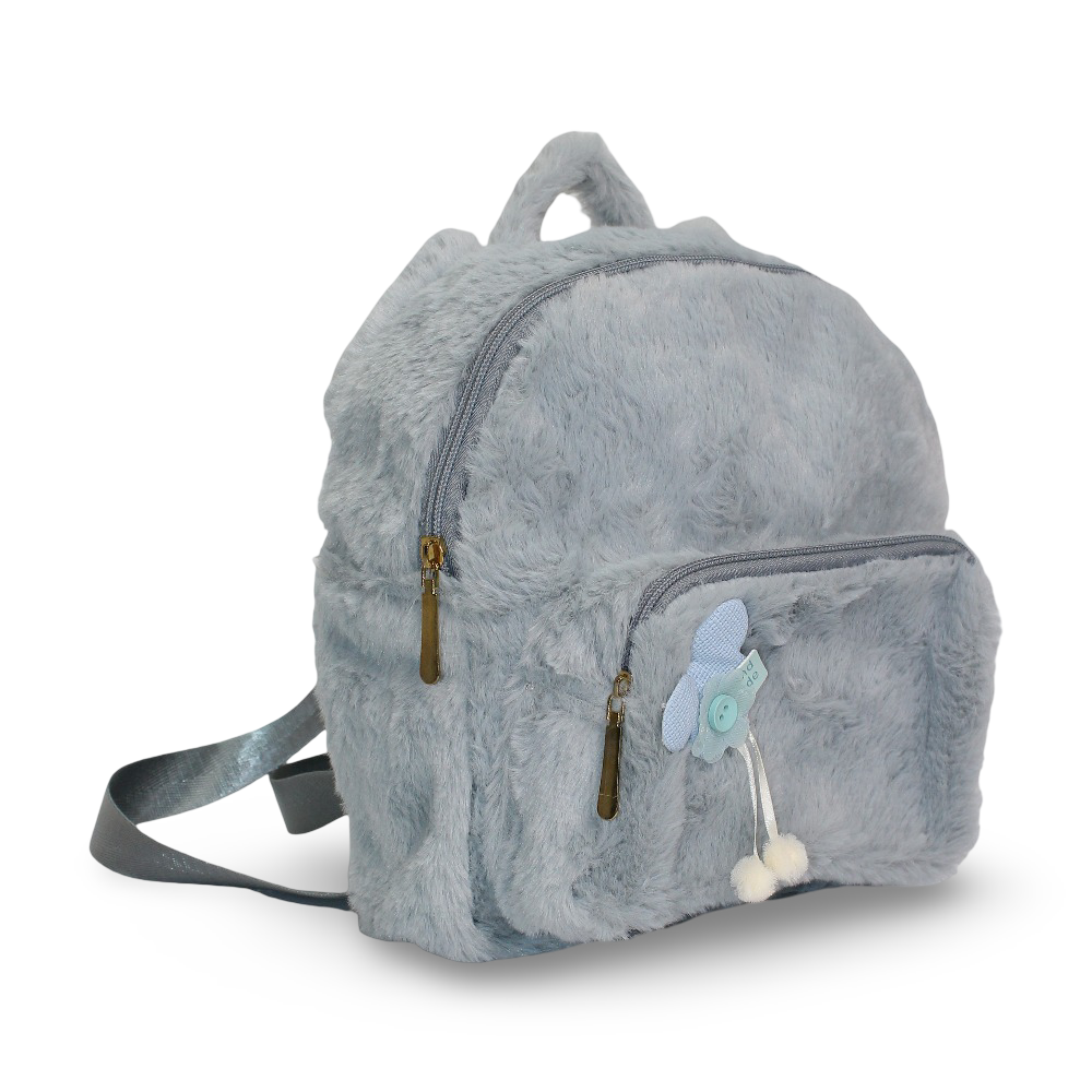 Fur Backpack – Grey