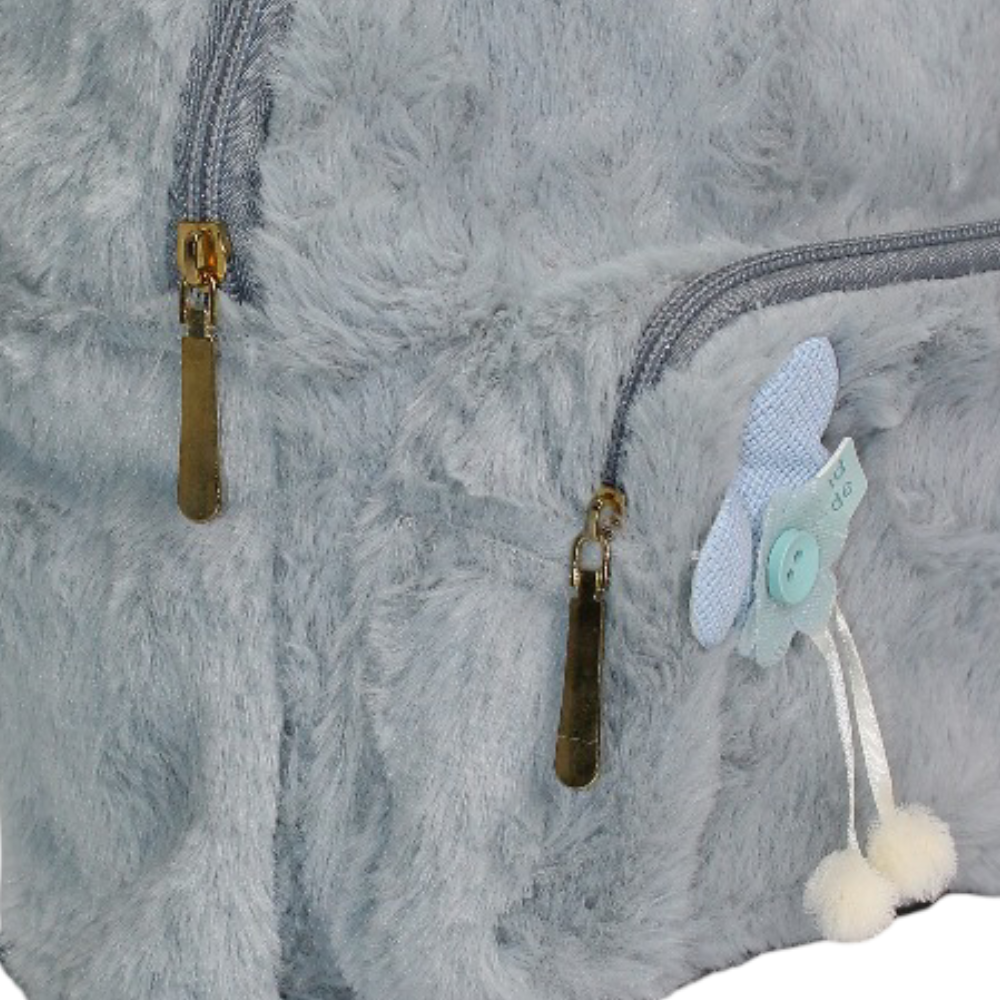 Fur Backpack – Grey