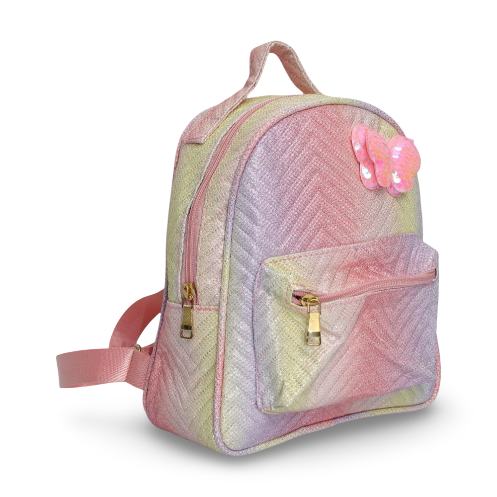 Girls Backpack – Pink with Butterfly Design