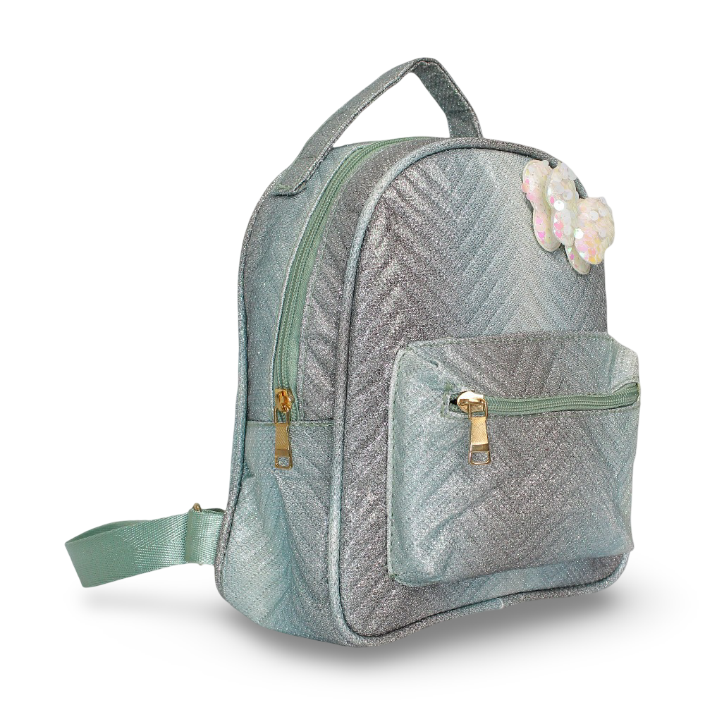 Girls Backpack – Mint with Butterfly Design