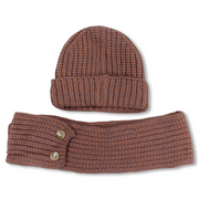 Unisex Beanie & Scarf Set – Salmon
