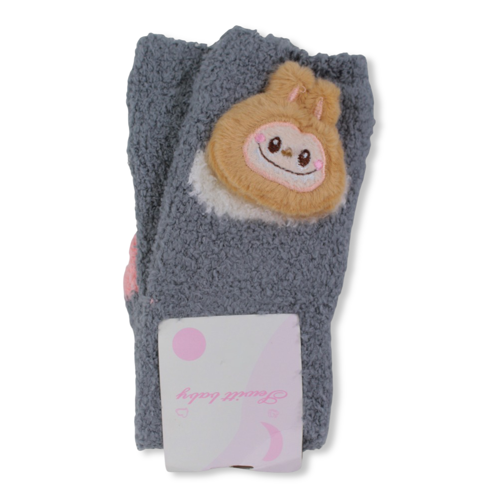 Unisex Socks – Grey with Labubu Design