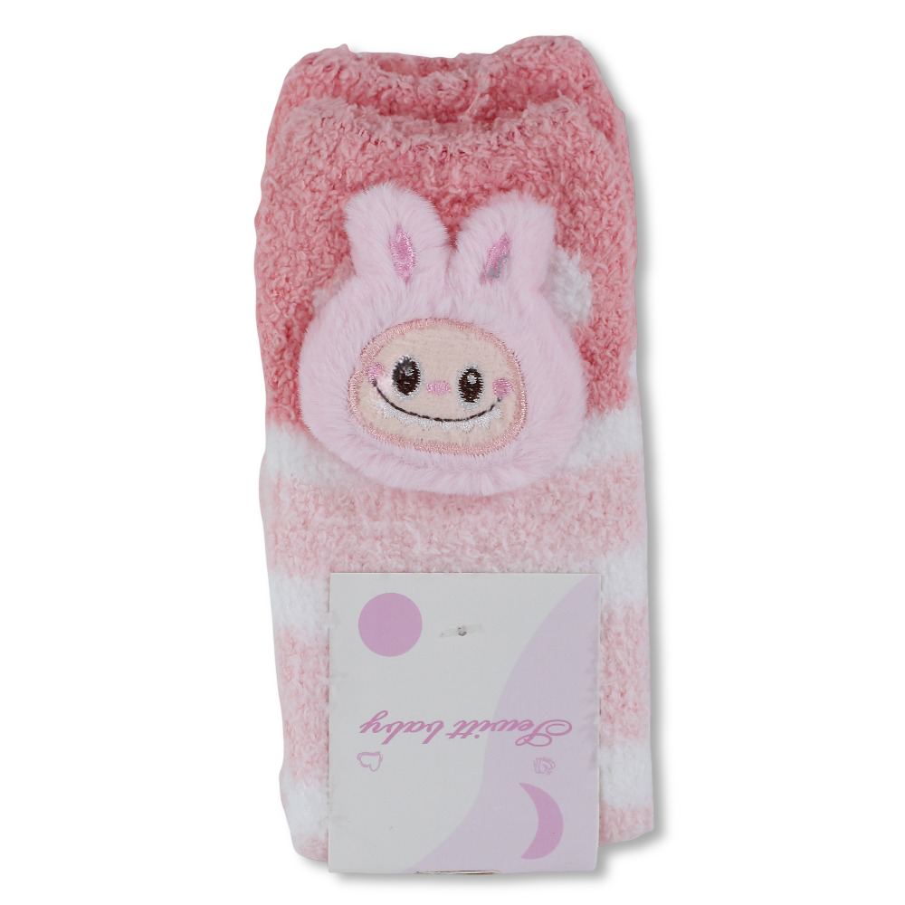 Girls Socks – Pink with Labubu Design