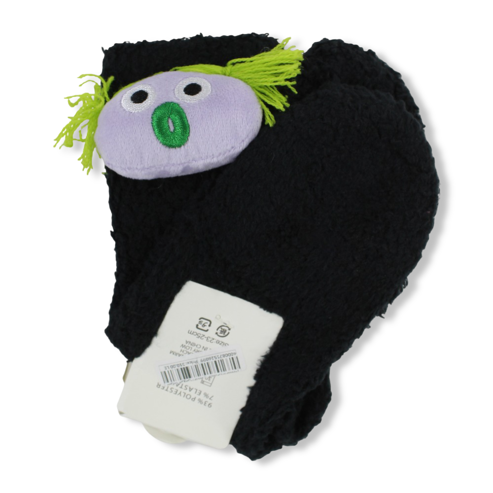 Girls Socks – Black with Doll Design